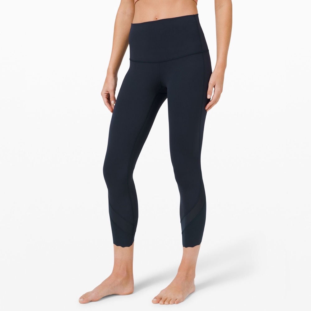 Lululemon Wunder Under Crop High-Rise Scallop Leggings